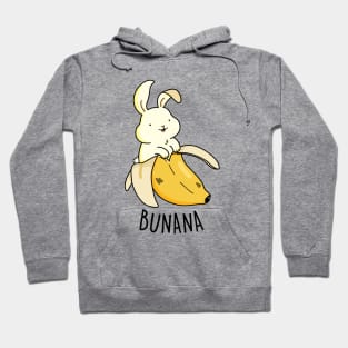 Bunana Cute Banana Bunny Pun Hoodie